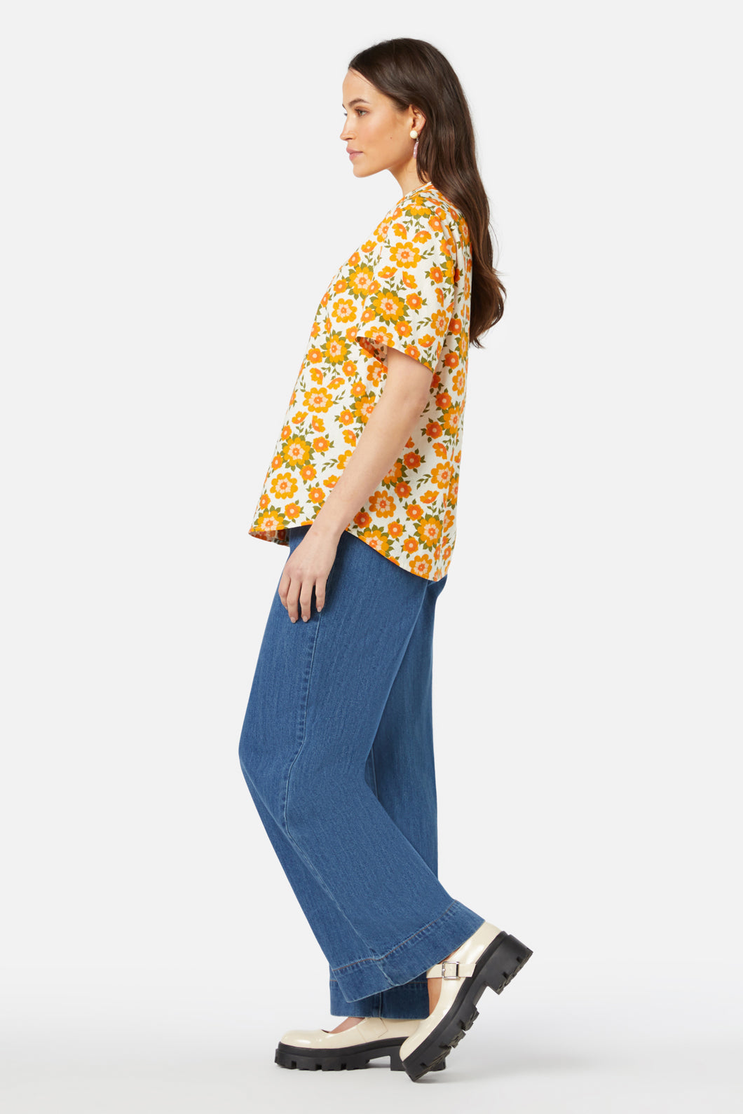 Princess Highway - Folk Floral Shirt - cream