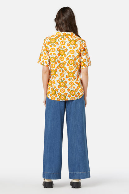 Princess Highway - Folk Floral Shirt - cream