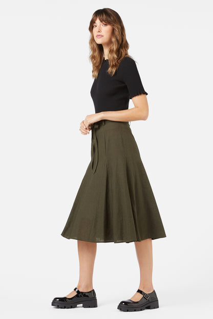 Princess Highway - Loretta Midi Skirt - olive