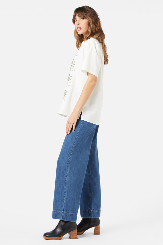 Princess Highway - Retro Emb Everyone Shirt - cream