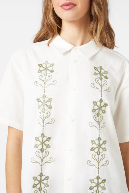 Princess Highway - Retro Emb Everyone Shirt - cream