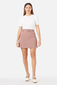 Princess Highway - Gelati Gingham Skirt - pink-chocolate