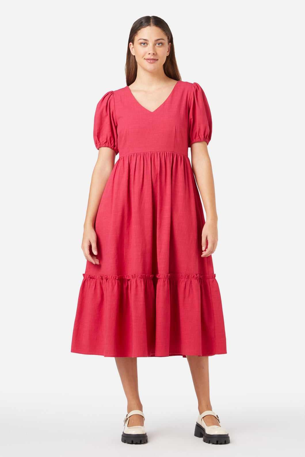 Princess Highway - Francine Midi Dress - berry