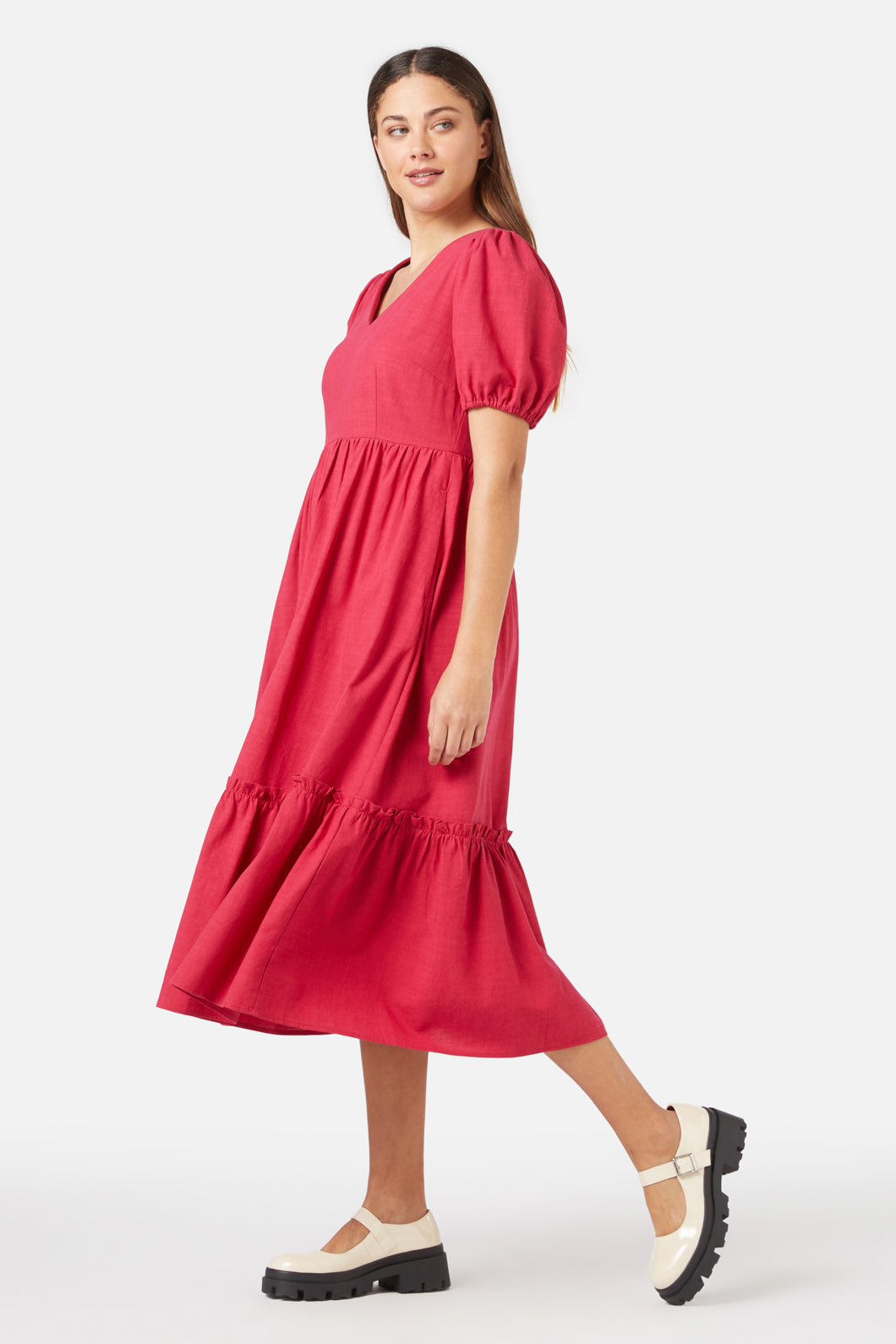 Princess Highway - Francine Midi Dress - berry