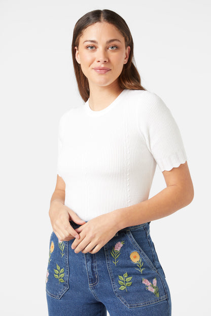 Princess Highway - Zoe Knit Top - cream