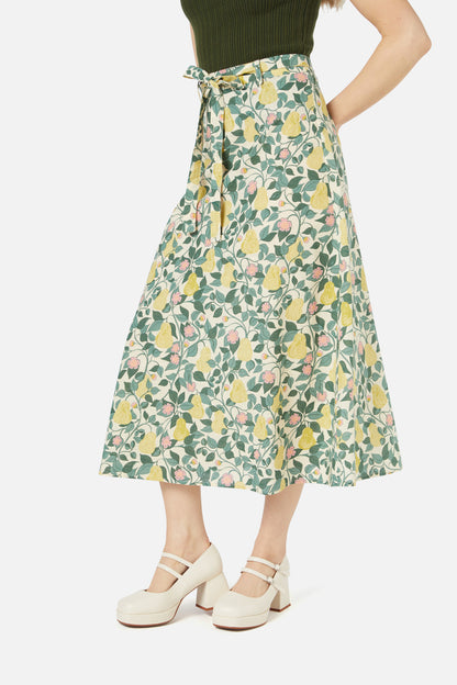 Princess Highway - Pear Vine Midi Skirt - cream