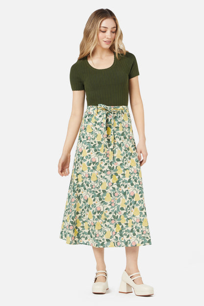 Princess Highway - Pear Vine Midi Skirt - cream
