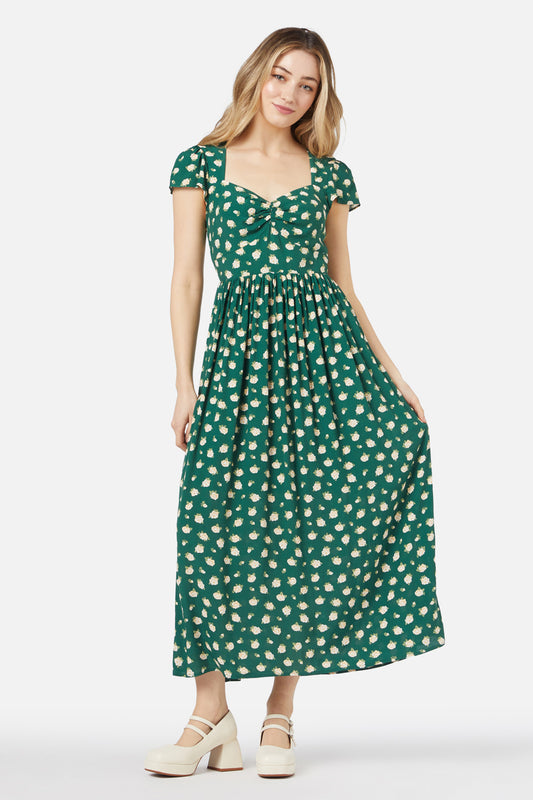 Princess Highway - Baby Roses Midi Dress - green