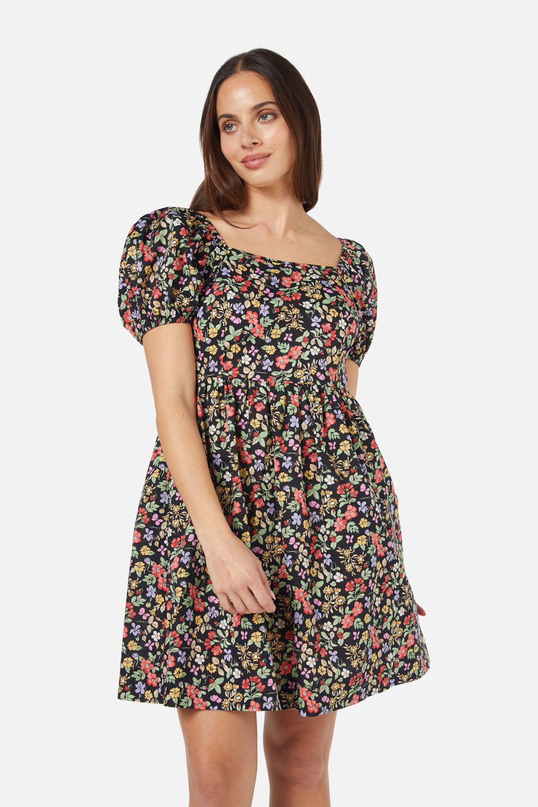 Princess Highway - Ella Flora Mini Dress - black