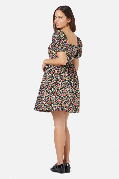 Princess Highway - Ella Flora Mini Dress - black