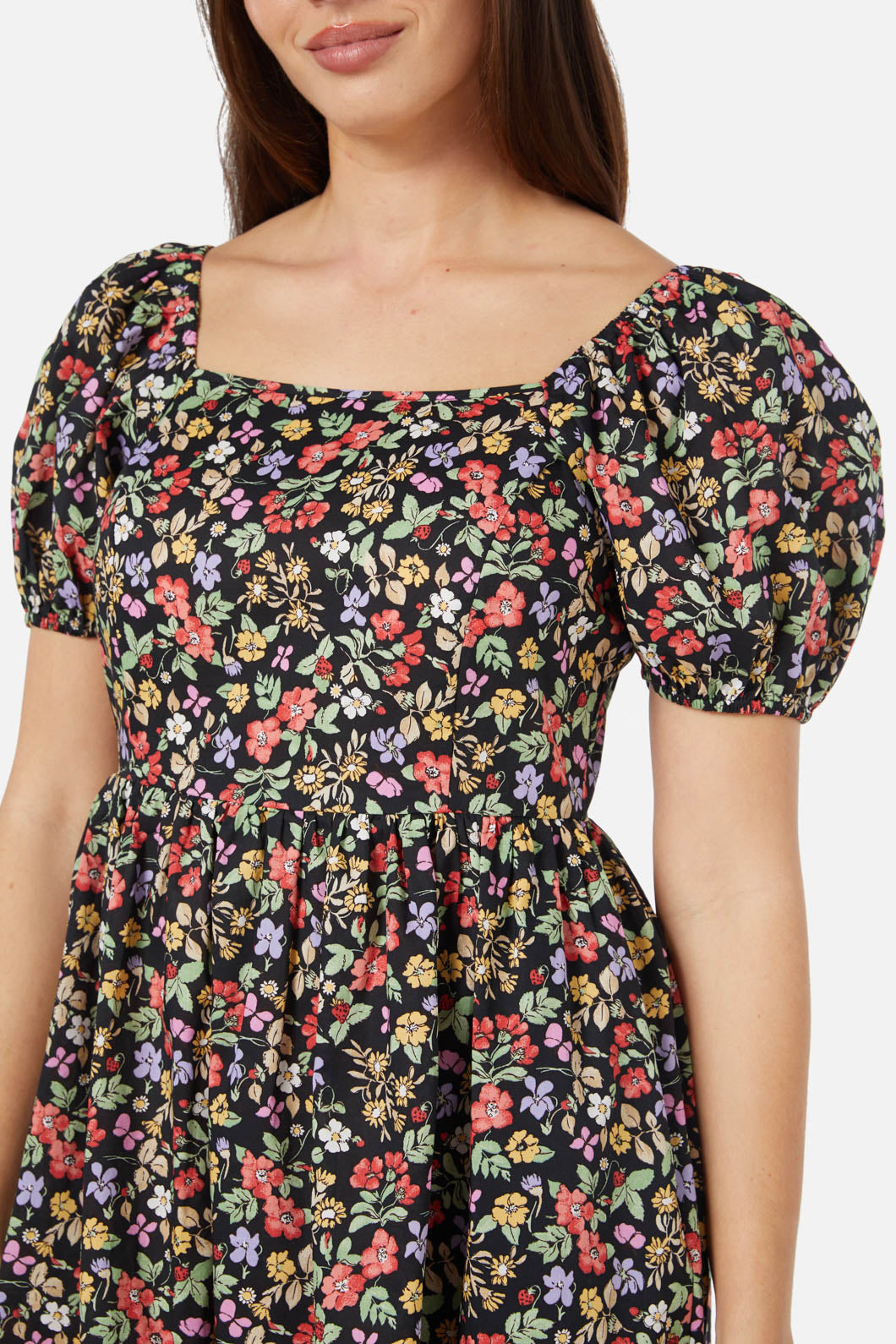 Princess Highway - Ella Flora Mini Dress - black