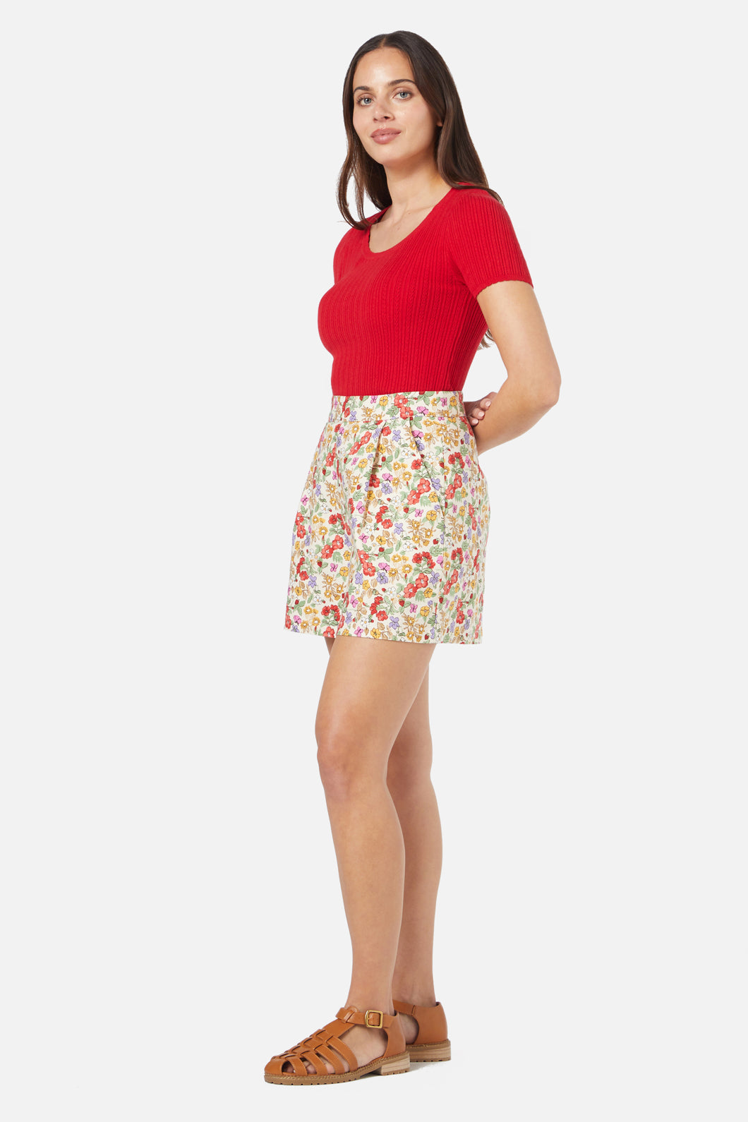 Princess Highway - Ella Flora Short - cream
