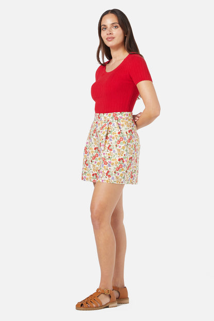 Princess Highway - Ella Flora Short - cream