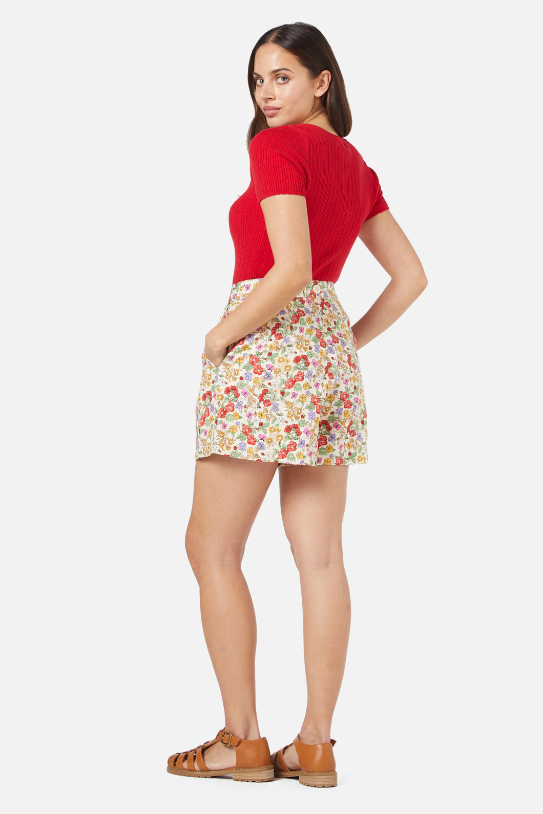 Princess Highway - Ella Flora Short - cream