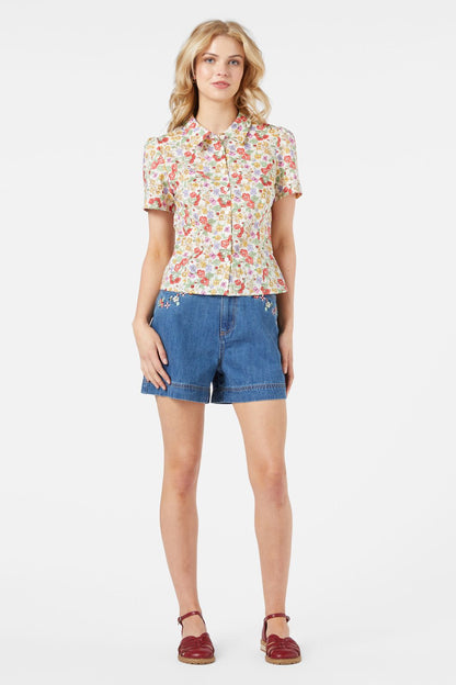 Princess Highway - Ella Flora Blouse - cream