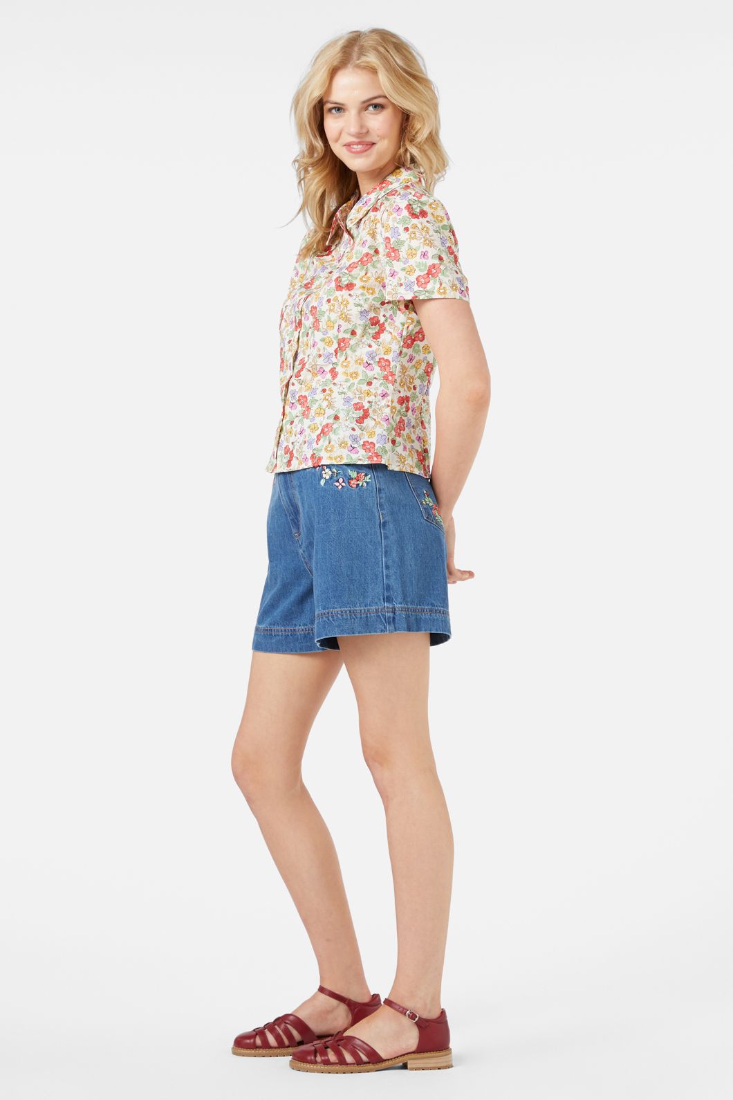 Princess Highway - Ella Flora Blouse - cream