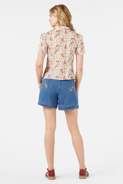 Princess Highway - Ella Flora Blouse - cream