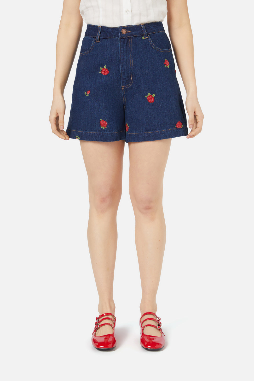 Princess Highway - Red Roses Short - dark-denim