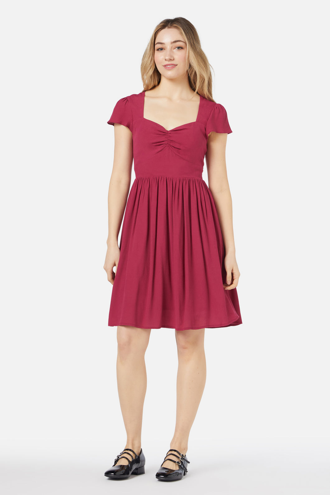 Princess Highway - Poet Mini Dress - berry