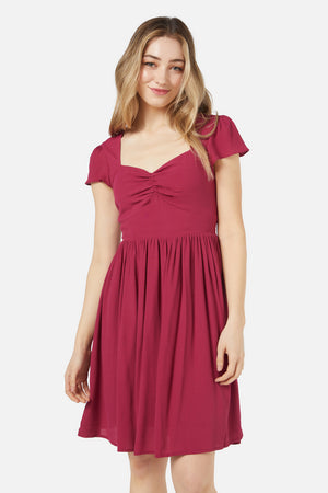 Princess Highway - Poet Mini Dress - berry