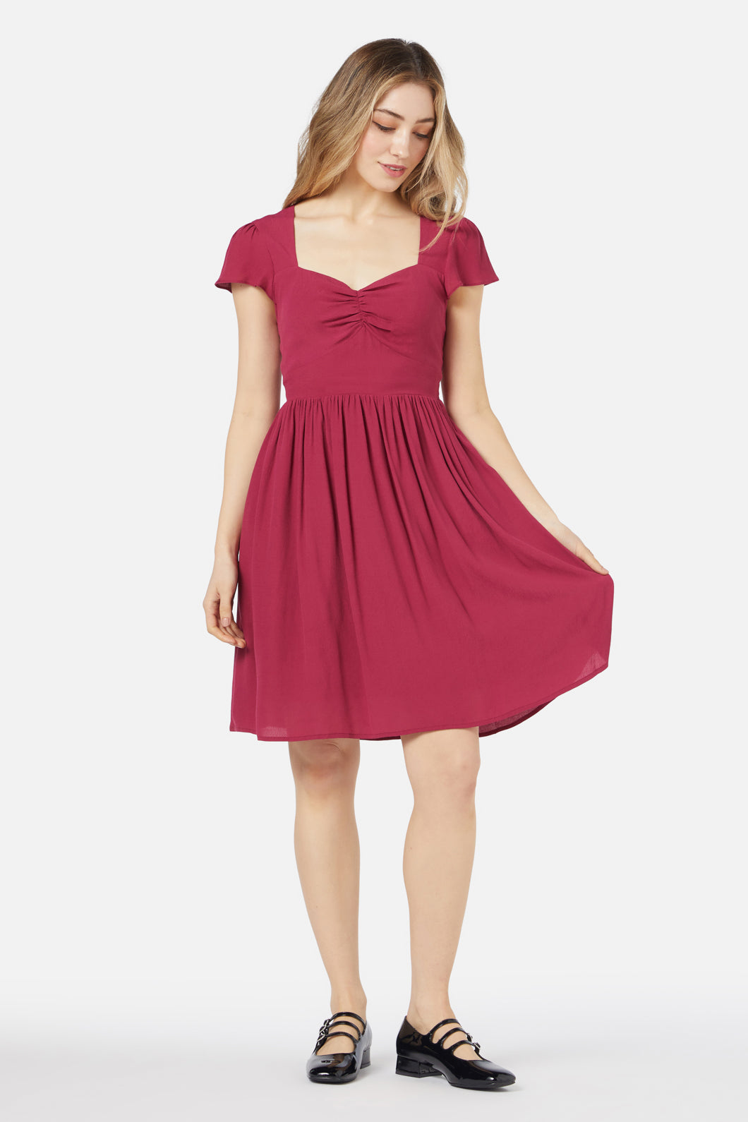 Princess Highway - Poet Mini Dress - berry