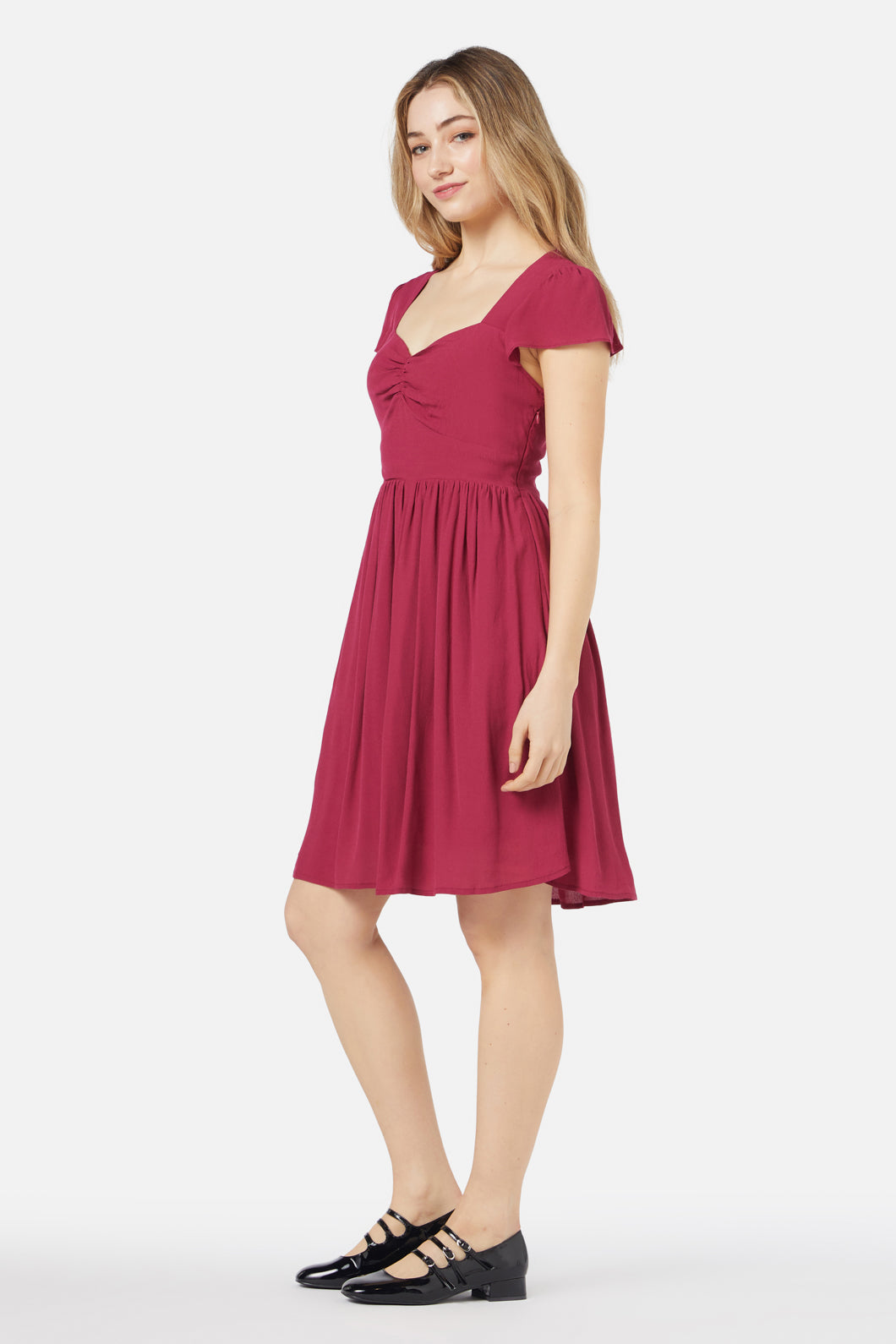 Princess Highway - Poet Mini Dress - berry