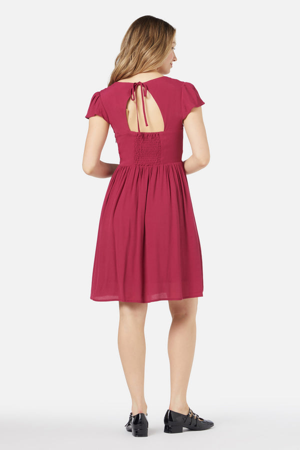 Princess Highway - Poet Mini Dress - berry