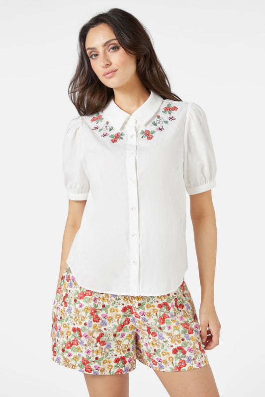 Princess Highway - Papillon Emb Blouse - cream