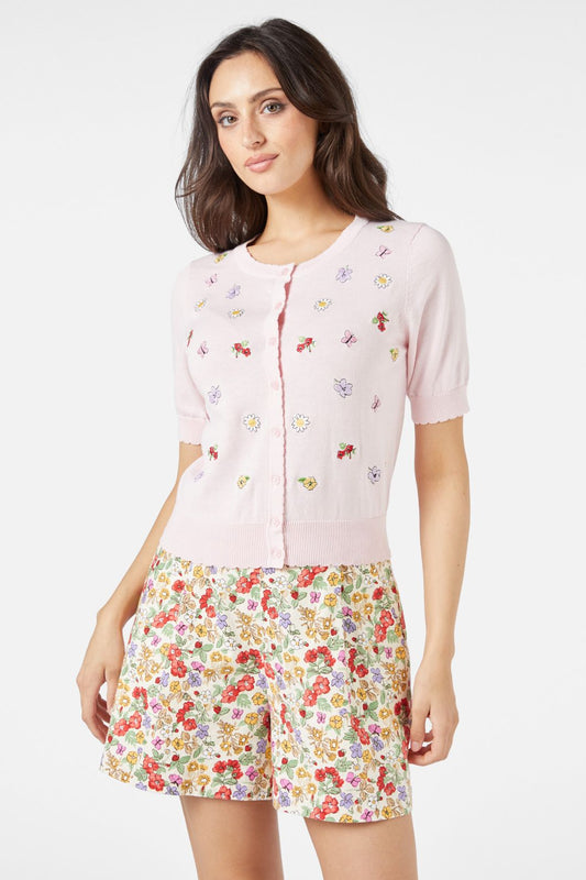 Princess Highway - Papillon Emb Cardi - blush