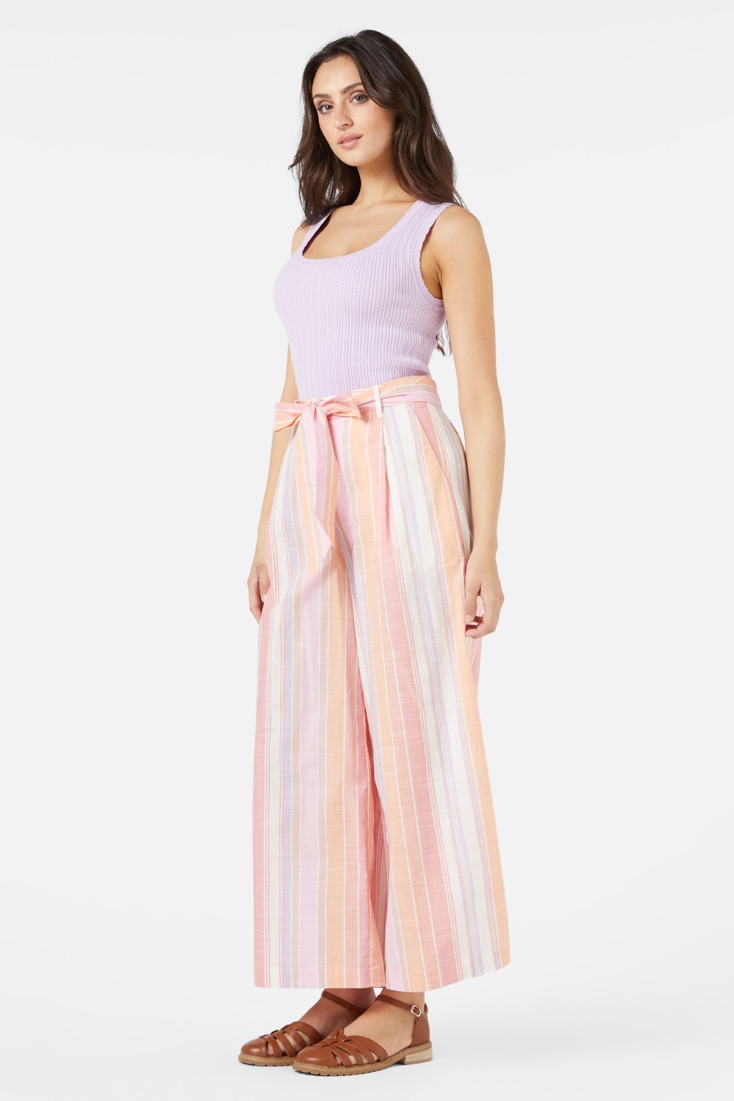 Princess Highway - Lyvia Stripe Pant - melon