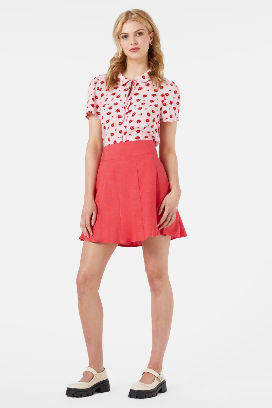 Princess Highway - Kaya Mini Skirt - poppy-red