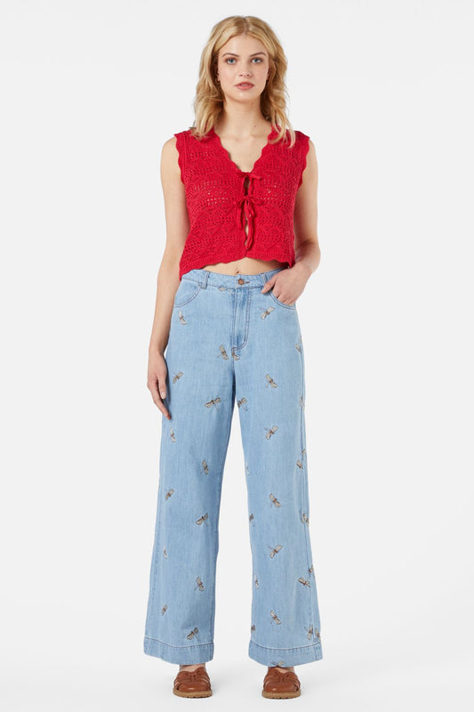 Princess Highway - Margie Tie Front Top - red