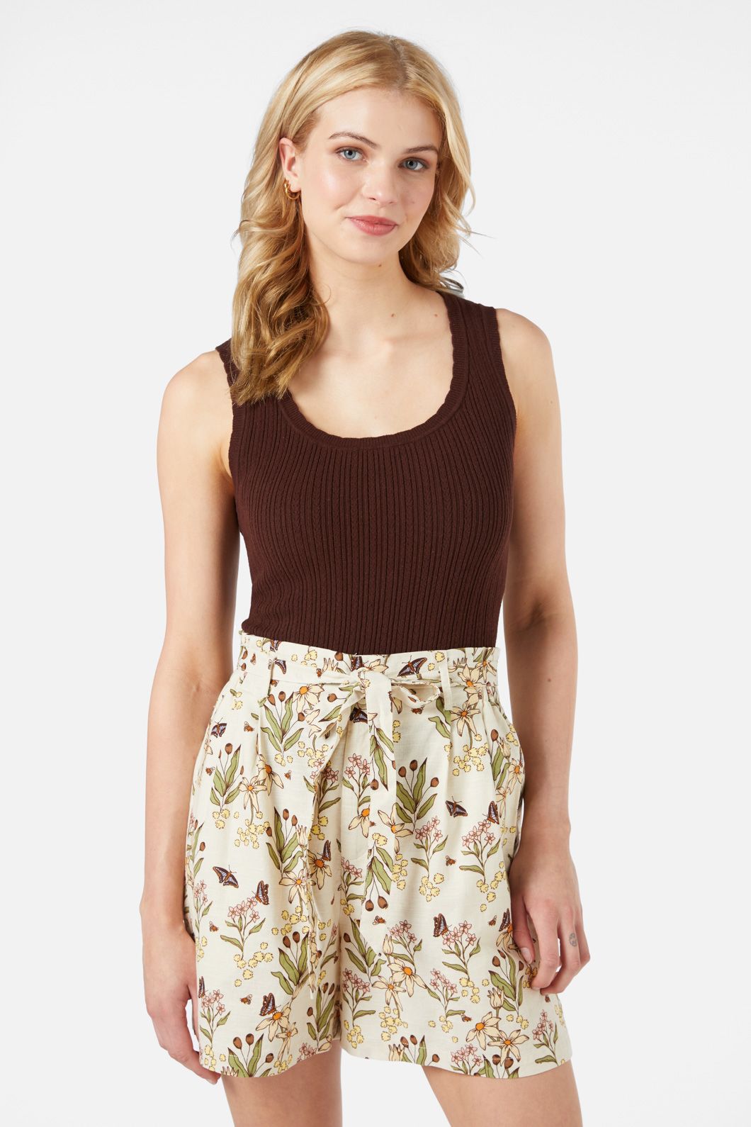 Princess Highway - Kara Knit Tank - chocolate