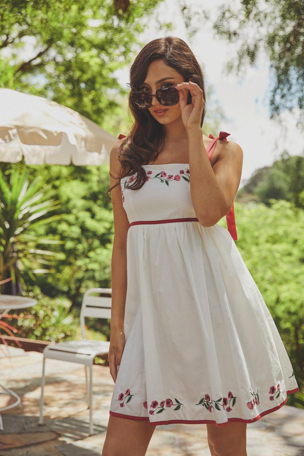 Princess Highway - Poppy Emb Dress - cream