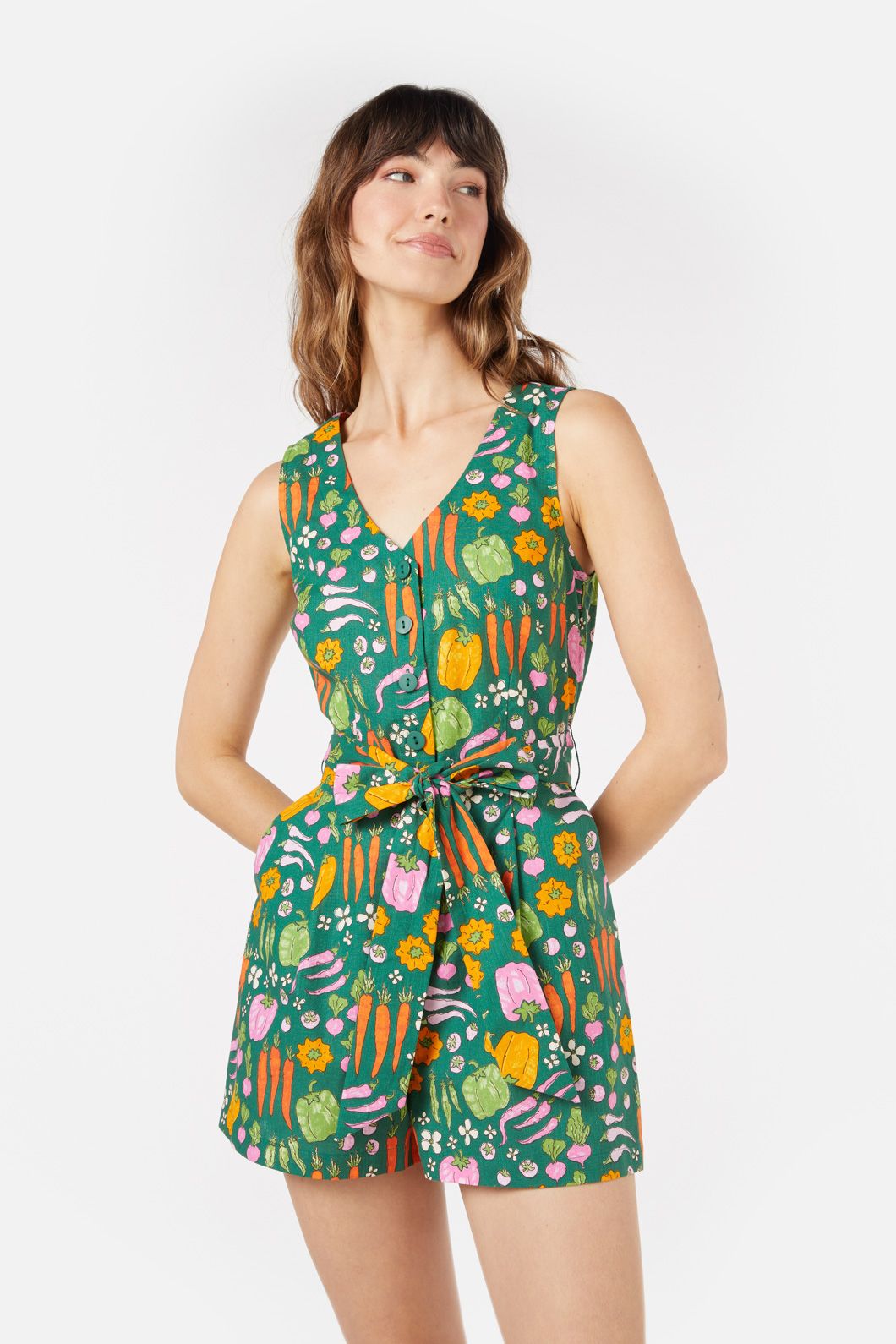 Princess Highway - Veggie Patch Playsuit - green