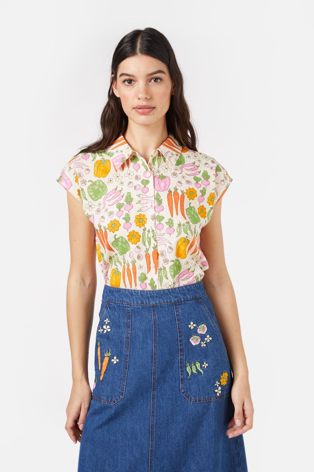 Princess Highway - Veggie Patch Shirt - cream