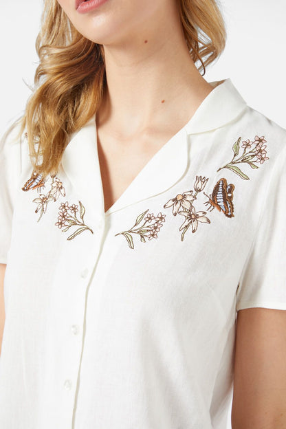 Princess Highway - Dreams Emb Blouse - cream