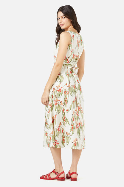 Princess Highway - Zebra Finch Midi Dress - cream