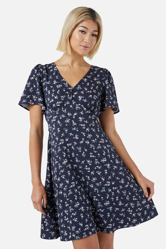 Princess Highway - Lila Ditsy Mini Dress - navy