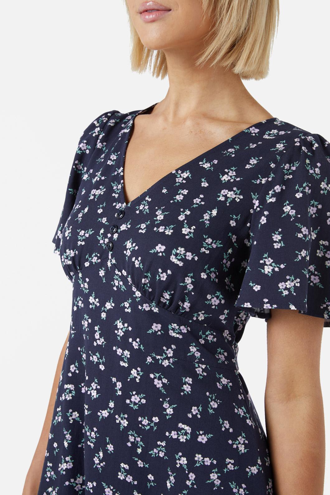 Princess Highway - Lila Ditsy Mini Dress - navy