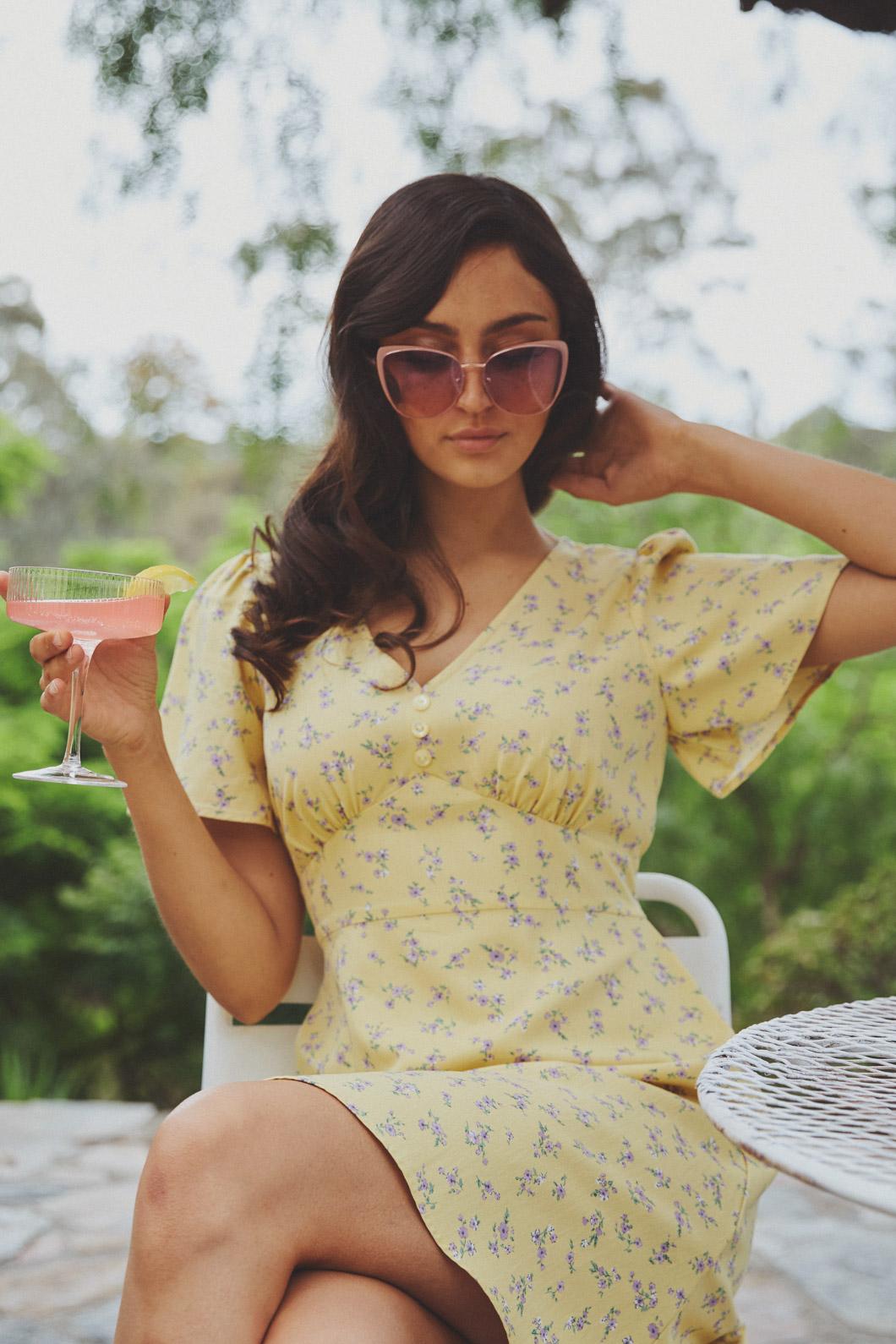 Princess Highway - Lila Ditsy Mini Dress - yellow