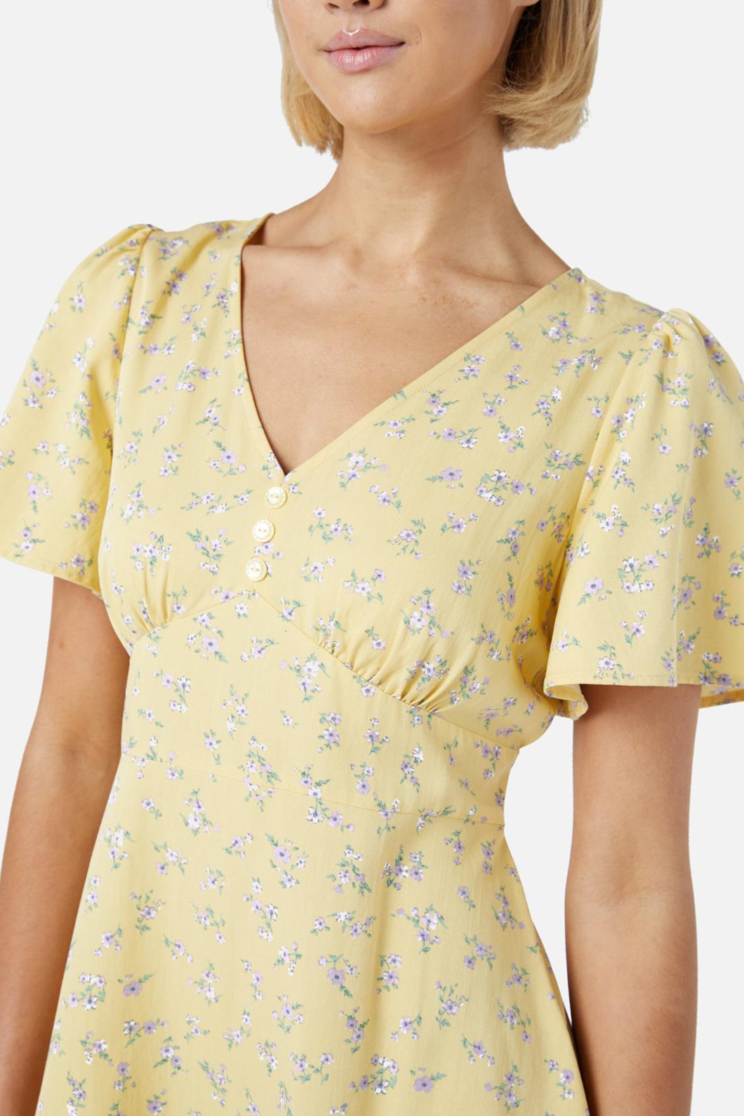 Princess Highway - Lila Ditsy Mini Dress - yellow