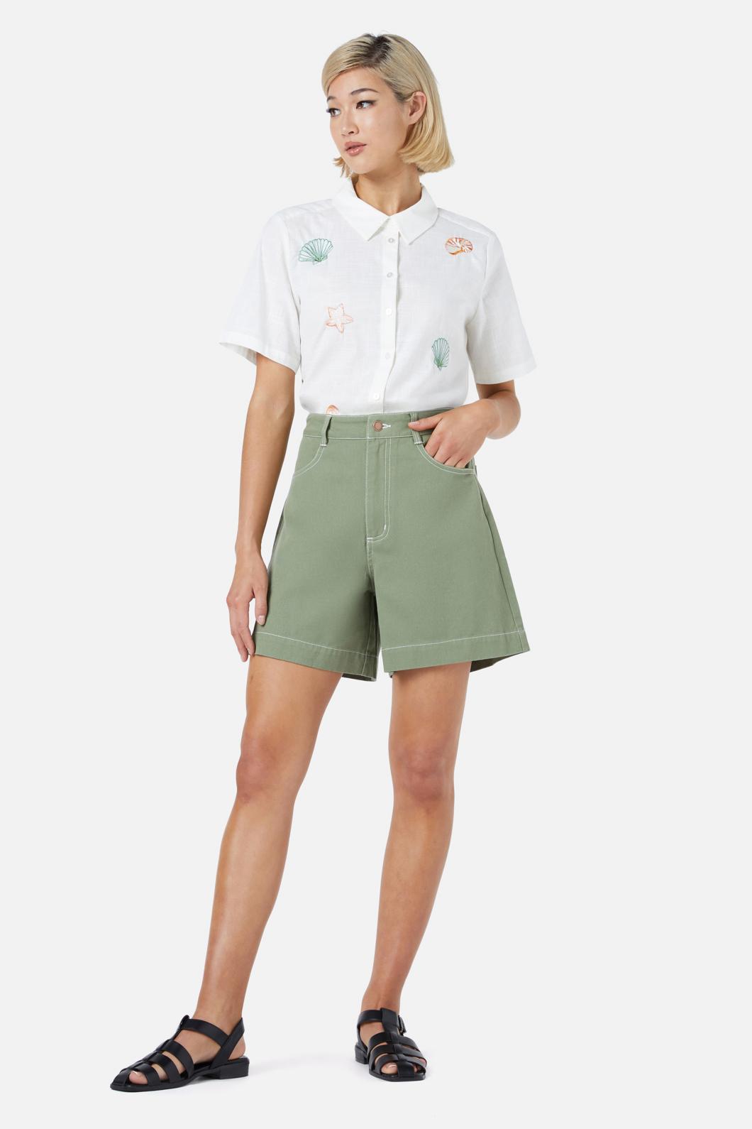 Princess Highway - Shells Emb Shirt - cream