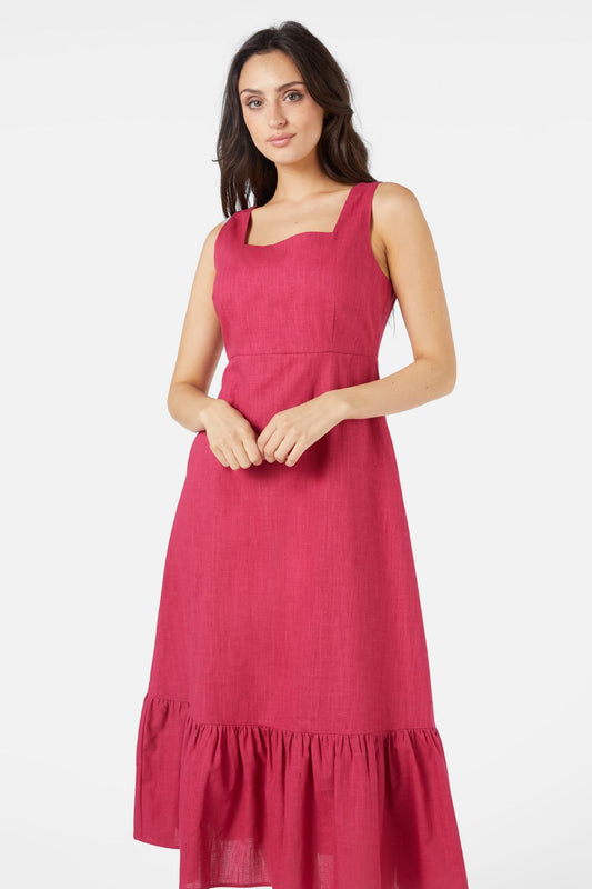 Princess Highway - Nora Midi Dress - berry