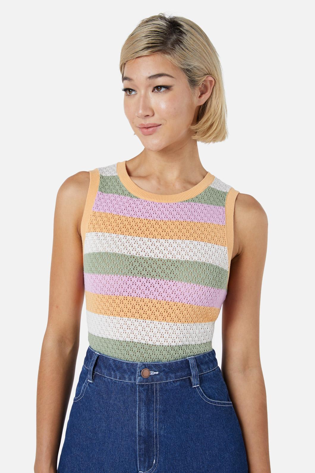 Princess Highway - Grace Stripe Knit Top - pink