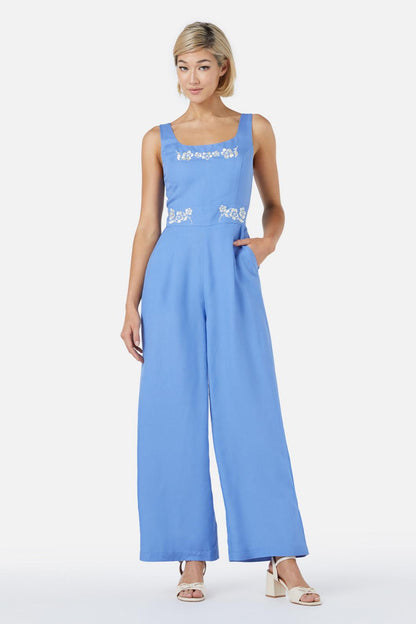 Princess Highway - Cecilia Emb Jumpsuit - blue