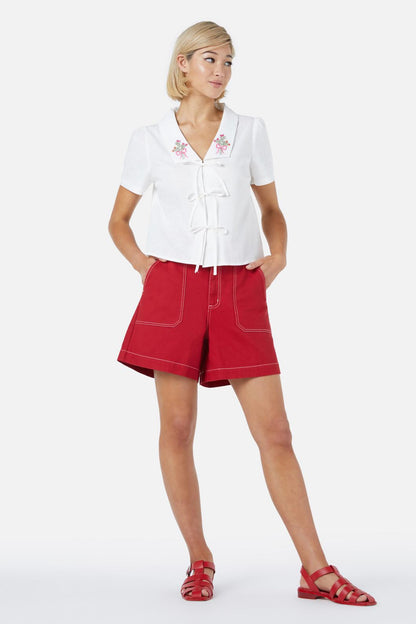 Princess Highway - Dara Drill Short - red