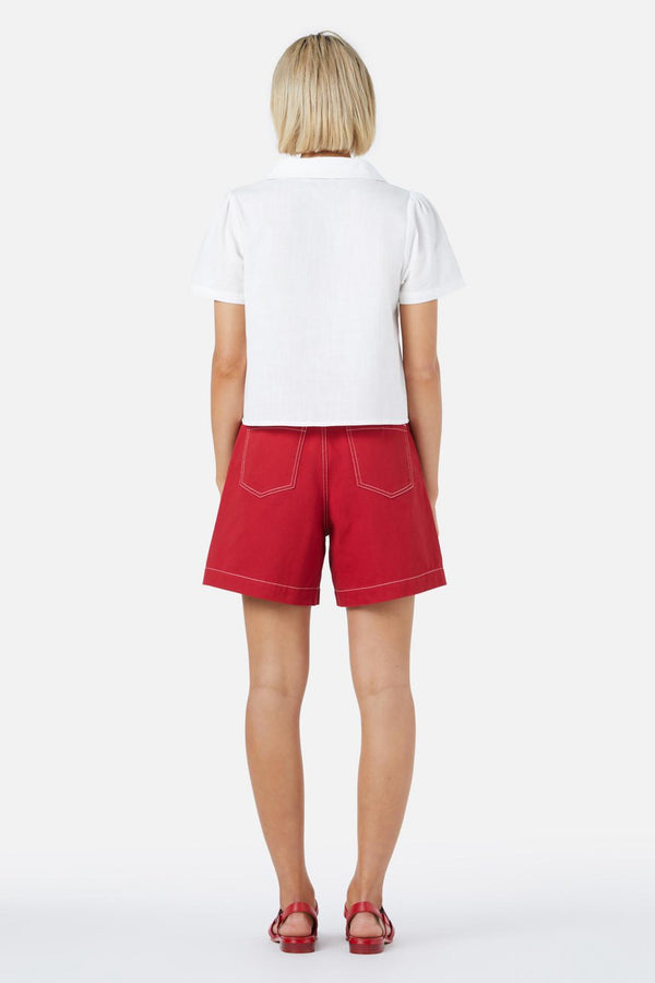 Princess Highway - Dara Drill Short - red