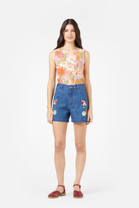 Princess Highway - Eden Emb Short - mid-denim