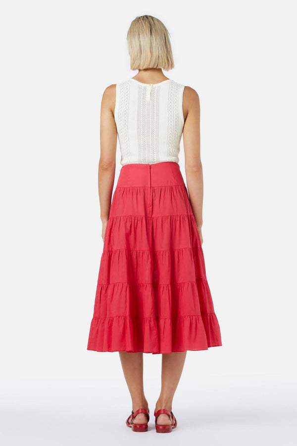 Princess Highway - Julie Midi Skirt - red